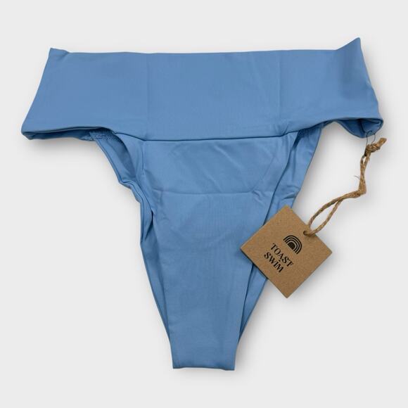 Free People x Toast Signature Banded Waist Bikini Bottom Size XS Sky Blue - Picture 1 of 7